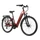 EBIKE - HYBRID BIKE LEADER FOX 28'' SAGA 2023 "UNISEX" Striped red - 8 Speed - BAFANG CENTRAL ENGINE M300 36V 80Nm BATTERIE 14Ah (FRAME 18'' - H46cm - SIZE M - RIDER SIZE from 168cm to 178cm)