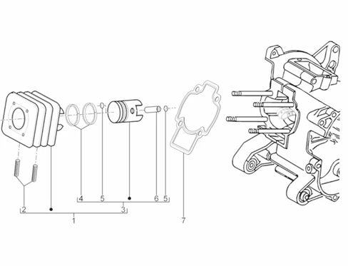 Groupe cylindre-piston-axe
