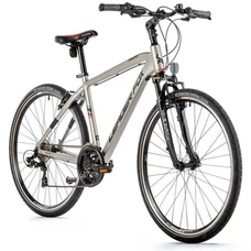 HYBRID BIKE 28" LEADER FOX AWAY 2023 "For Men" MATT SILVER - 7 Speed - Frame 19 "- (RIDER'S HEIGHT 175 > 183 cm)