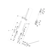 Fourche/tube direction - Ensemble butée dir.