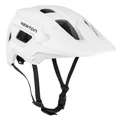 CASQUE VELO ADULTE NEWTON VTT CORSICA BLANC INSERT NOIR TAILLE 55-58 VISIERE REGLABLE REGLAGE MOLETTE 370 g