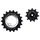 GALET DERAILLEUR TRIPEAK 11-18 DENTS CERAMIC POUR DERAILLEUR 2x12/11V. ARGENT COMPATIBLE SHIMANO GRX RD-RX810/815/820 (JEU DE 2)
