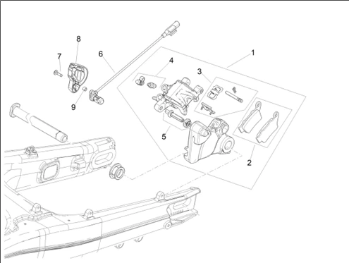 Pince frein arrière