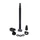 VALVE DE PNEU TUBELESS PRESTA MAVIC UST 80 mm ALU NOIR OBUS DEMONTABLE (VENDU A L'UNITE)