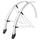 GARDE BOUE CITY/VTC TRINGLES 28'' EUROFENDER RAPIDO 46mm ARGENT (PAIRE) AVEC FIXATION RAPIDO