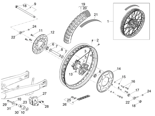 Roue arrière