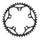 CHANRING FOR ROAD BIKE-5 arms- 44T. Ø110 -OUTER- BLACK -ALUMINIUM- STRONGLIGHT 9/10 Speed (SHIMANO TYPE)