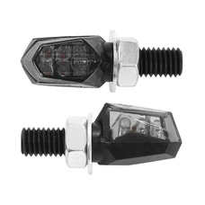 TURN SIGNAL (UNIVERSAL) REPLAY XRUN 5 MICRO SMOKED/BLACK 6 LEDS -CEE APPROVED- (PAIR) (L 24mm / H 13mm / Wd 16mm)