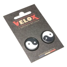 HANDLEBAR END PLUG- FOR ROAD BIKE- VELOX DOMING YING / YANG (PAIR ON CARD)