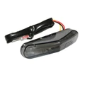 FEU ARRIERE 50 A BOITE/MOTO TRIANGLE LUXE FUME A LEDS AVEC STOP + ECLAIRAGE (LONG 82mm - LARGE 40mm - HAUT 20mm) (HOMOLOGUE CE) -REPLAY