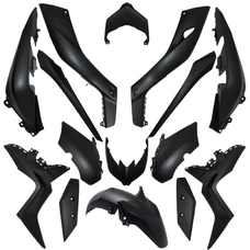 FAIRINGS/BODY PARTS FOR MAXISCOOTER YAMAHA 125-300-400 XMAX 2018> MATT BLACK (15 PARTS KIT) -P2R