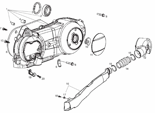 Couvercle carter variateur
