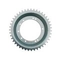 COURONNE CYCLO ADAPTABLE PEUGEOT 103 ROUE BATONS ACIER 43 DTS (ALESAGE 94 mm) 10 TROUS  -SELECTION P2R-
