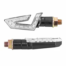 CLIGNOTANT UNIVERSEL REPLAY VIPER 15 LEDS BASE ABS TRANSPARENT/NOIR (L 76mm / H 30mm / L 18mm) (HOMOLOGUE CE) (PAIRE)