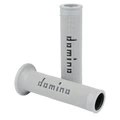 REVETEMENT POIGNEE DOMINO MOTO ON ROAD A010 GRIS/NOIR OPEN END 120-125mm (PAIRE)