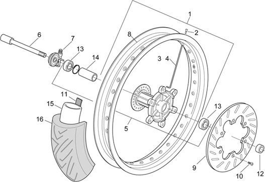 Roue AV - SUPERMOTARD