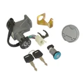 CONTACTEUR A CLE SCOOT ADAPTABLE KYMCO 50 AGILITY 4T 2009> (4 FILS) (AVEC SERRURE DE SELLE + BOUCHON ESSENCE)  -P2R-