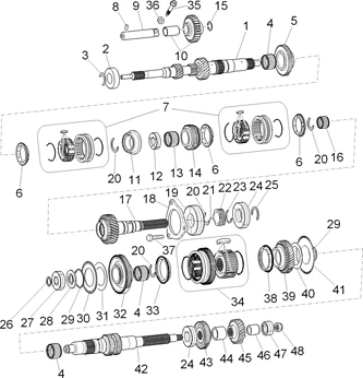 Composants de la boîte de vitesses