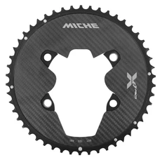 PLATEAU ROUTE 4BRA D.110 POUR SHIMANO ULTEGRA R8100 MICHE 50DTS EXTERIEUR NOIR 12V. ALU, CARBONE 3K (poids 127 g) -X2 RD R81- POUR CAPTEUR DE PUISSANCE