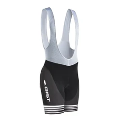 CUISSARD COURT GIST ENFANT/JUNIOR AVEC BRETELLES FOND GEL NOIR BORDS NOIR / BLANC A RAYURES 6/8 ANS - 8111