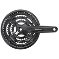 PEDALIER VTT SUNRACE 7/8V. FCM2B ALU NOIR 170mm 48-38-28 AVEC PARE CHAINE - BOITIER 122mm