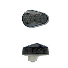 CLIGNOTANT MOTO TAAC FR06 13 LEDS FUME/NOIR (M10 / LONG 34mm / H 25mm) (PAIRE) QUALITE PREMIUM -HOMOLOGUE ECE