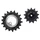 GALET DERAILLEUR AOPW TRIPEAK 13-18 DENTS CERAMIQUE 12/11V. SHIMANO DEORE XT 8100/8130 SLX 7120/7100 ARGENT (JEU DE 2)