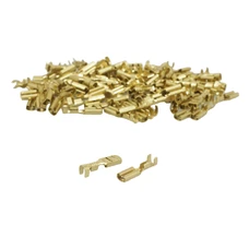 COSSE ELECTRIQUE LAITON NON ISOLEE PLATE FEMELLE 2.8 x 1 RS 7785   (VENDU AU SACHET DE 100 PIECES)  -SELECTION P2R-