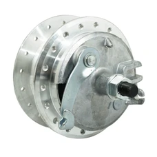 MOYEU ROUE CYCLO ADAPTABLE PEUGEOT 103 AVANT 36 TROUS AVEC FLASQUE + AXE  -SELECTION P2R-