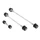 QUICK RELEASE SKEWER KIT (3 parts kit) - NEWTON BLACK - REAR/FRONT/SEATPOST FOR MTB - NEEDS ALLEN KEY