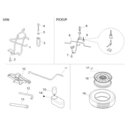 Roue de secours - Trousse à outils 