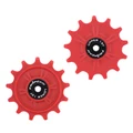GALET DERAILLEUR TRIPEAK 13-13 DENTS ROULEMENT G5 CERAMIQUE POUR SHIMANO GRX/XT/RD-GRX812/817 / M91xx 11V. ROUGE (BLISTER DE 2)