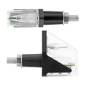 TURN SIGNAL (UNIVERSAL) REPLAY WING TRANSPARENT 3 LEDS ORANGE - RESIN BODY - BLACK MAT ** (PAIR) (L 62mm / H 20mm / Wd 52mm)