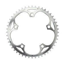 CHAINRING FOR ROAD BIKE- 5 Arms- 50T.Ø 130 -OUTER- ALUMINIUM SILVER- 7075 TA ALIZE (SHIMANO TYPE)8/9/10 Speed
