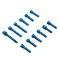 KIT FASTENER REPLAY FOR KICK STARTER COVER (ALUMINIUM) FOR MBK 50 BOOSTER/YAMAHA 50 BWS  BLUE 6X25/40/45 (SET OF 12)