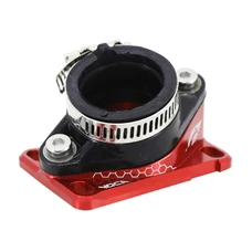 PIPE ADMISSION 50 A BOITE VOCA RACING ADAPTABLE DERBI/AM6 POUR CARBU DE 21 A 28 PWK ALU CNC ROUGE