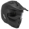 CASQUE TRIAL ADX AT700 NOIR MAT L SIMPLE ECRAN TRANSFORMABLE AVEC MENTONNIERE AMOVIBLE (LIVRE AVEC UN ECRAN SUPPLEMENTAIRE FONCE) (ECE 22.06)