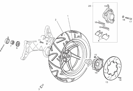 Roue arrière