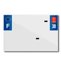 BANDE PLAQUE MOTO 210x145 POUR PVC AVEC RAISON SOCIALE DEP. 30/EURO (VENDU A L'UNITE)