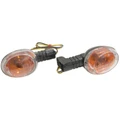 TURN SIGNAL FOR SCOOT MBK 50 BOOSTER 2004>/YAMAHA 50 BWS 2004> -REAR -TRANSPARENT/CARBON -CEE APPROVED- (PAIR)    -REPLAY-
