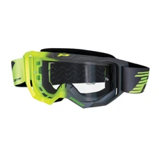 MASQUE/LUNETTES CROSS PROGRIP 3300 TR VISION JAUNE FLUO/GRIS ECRAN TRANSPARENT ANTI-RAYURES/ANTI U.V./ANTI-BUEE (HOMOLOGUE CE-EN-N- AC-96025 REV.2)