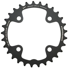 CHAINRING FOR MTB 29T. Ø80 - 2X10 "INNER" BLACK CT2 STRONGLIGHT -4 ARMS- 10 Speed SRAM - NON THREADED - Thickness 3,5 mm