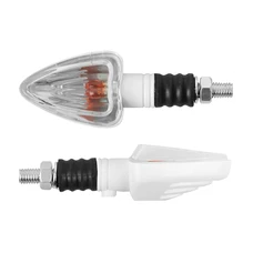 TURN SIGNAL (UNIVERSAL) REPLAY MINI TRIANGLE TRANSPARENT/CLEAR -BULB- ORANGE (PAIR) ** (L 83mm / H 37mm / Wd 28mm)