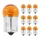 AMPOULE/LAMPE STANDARD 12V 10W CULOT BA15s BULB G18,5 GRAISSEUR ORANGE (CLIGNOTANT) (BOITE DE 10) -P2R