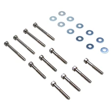KIT FASTENER REPLAY FOR KICK STARTER COVER (STEEL) FOR PEUGEOT 50 TKR, TREKKER, SPEEDFIGHT, SQUAB  CHROME 6x40/55 (SET OF 11)