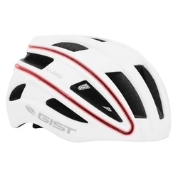 URBAN BIKE ADULT HELMET - GIST LUXO WHITE- IN-MOLD - REAR LIGHTS 360- - EURO 56-62 - RATCHET SETTINGS