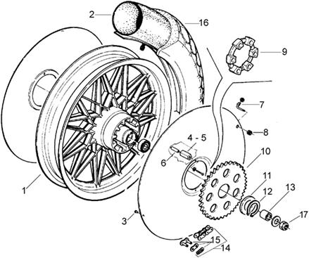 Roue arrière
