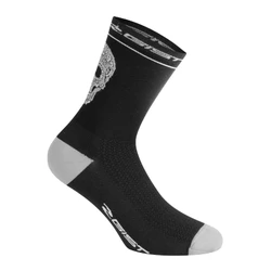 CHAUSSETTES / SOCQUETTES ETE GIST CRANE/SKULL NOIR-GRIS 40/43 - HAUTEUR 18CM (PAIRE) -5860