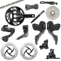 GROUPE GRAVEL SHIMANO GRX825 DISQUE NOIR 2x12V. 172.5 EN 48-31 CUVETTE PRESSFIT CASSETTE 11-36 (MONTAGE ATELIER)