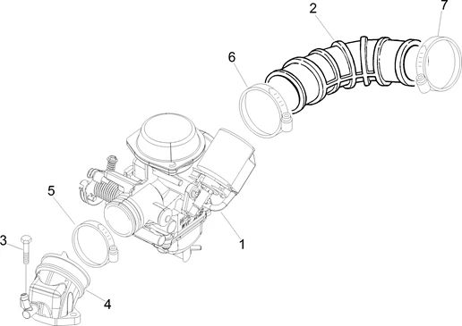 Carburateur complet - Raccord d'admission